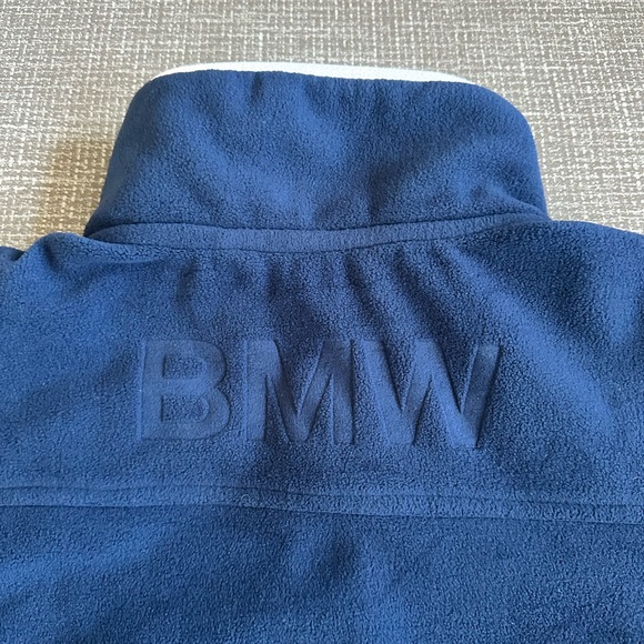 BMW Logo Women’s Full Zip Jacket – Blue Fleece Sweatshirt sz Medium fitted - Picture 5 of 12